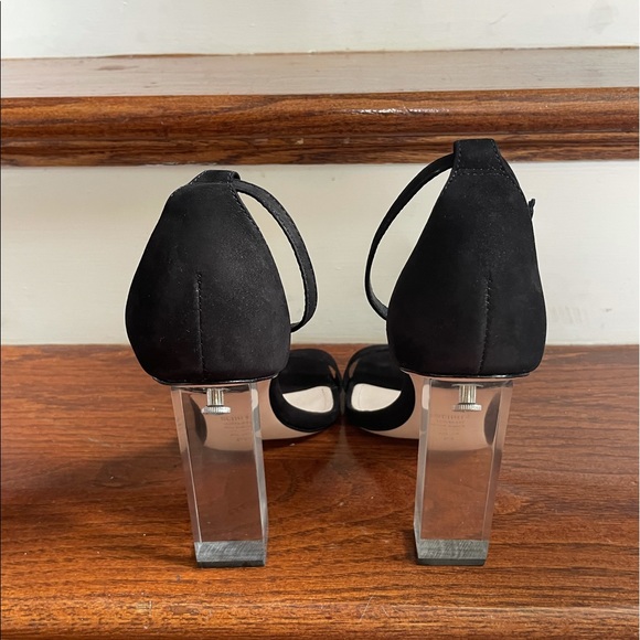 NWT Shutz Sexy Black Sandals w Clear heel Sz 10 - Picture 7 of 7